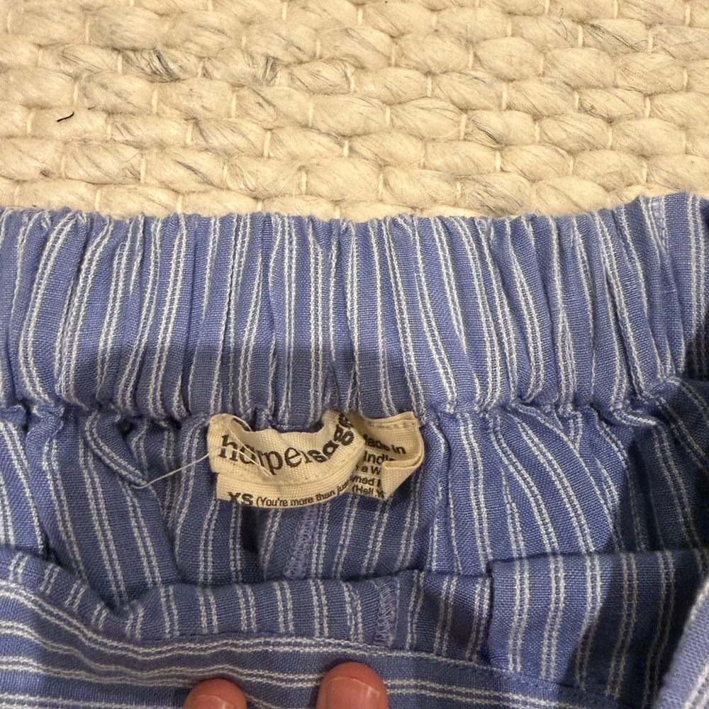 Striped Linen Shorts - Picture 2 of 2